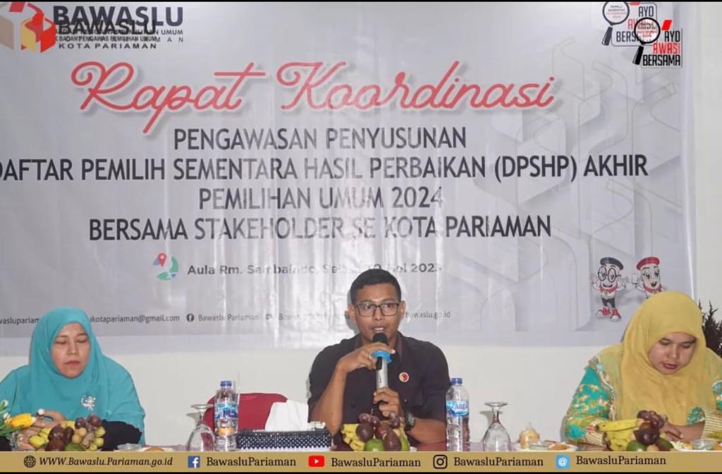 Bawaslu Kota Pariaman lakukan Rapat Koordinasi Pengawasan Penyusunan DPSHP Akhir