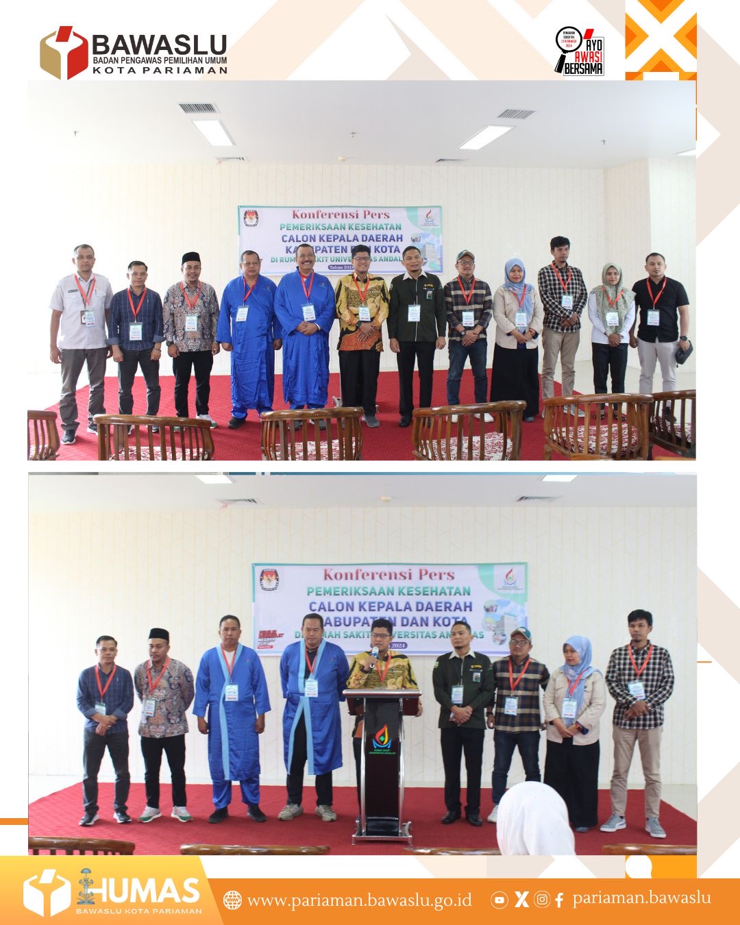 Pemeriksaan tes kesehatan bakal calon kepala daerah kota pariaman