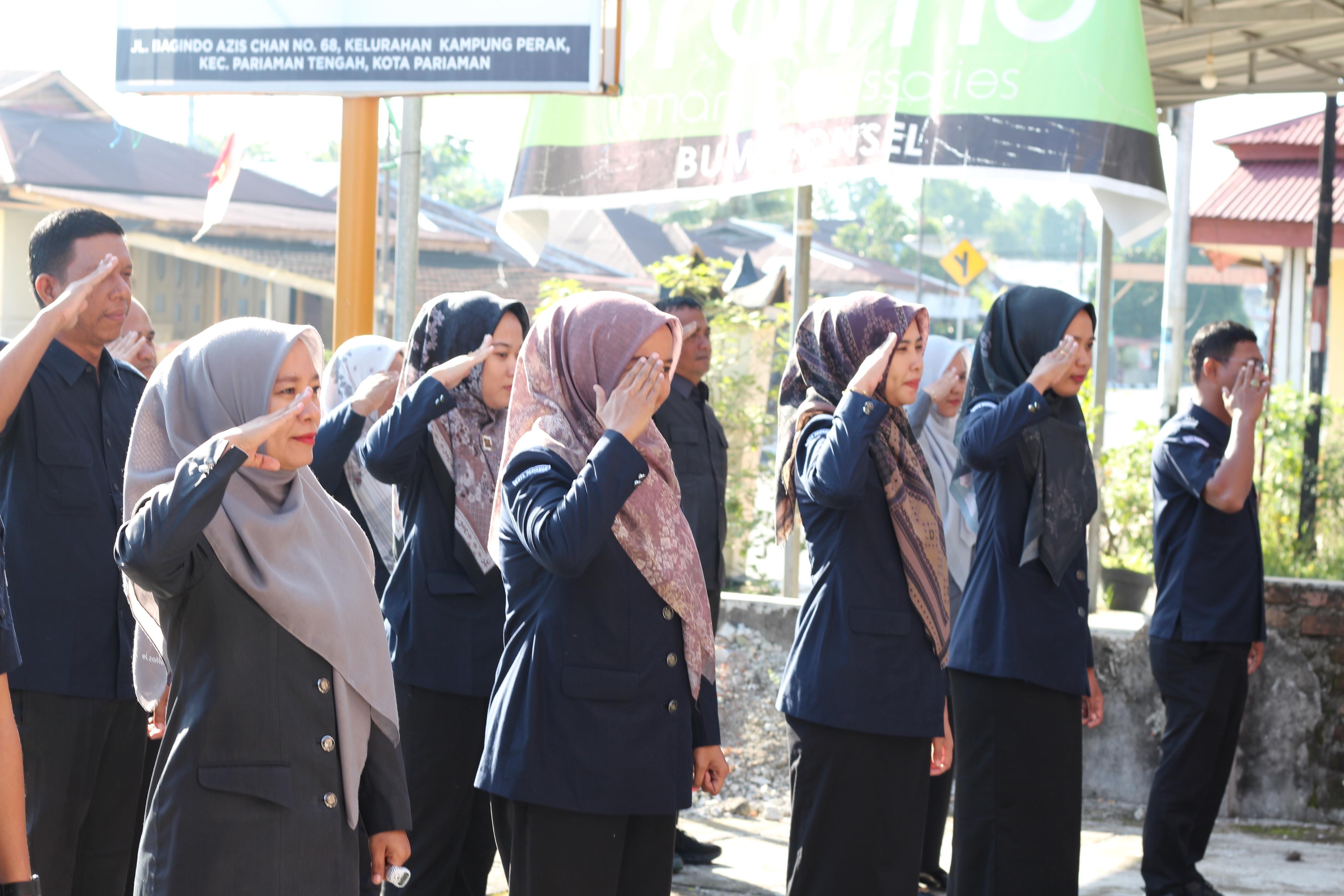 Foto saat apel pagi bawaslu