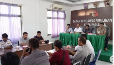 Foto saat rapat koordinasi persiapan masa tenang