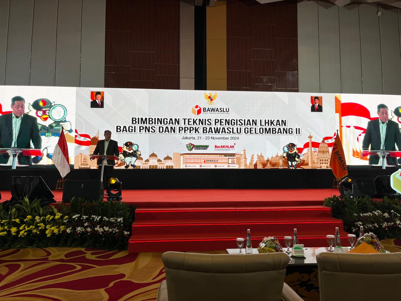 Bimbingan teknis pengisian LHKAN bagi PNS dan PPPK Bawaslu Gelombang II yang digelar di Grand Paragon Hotel Jakarta pada 21-23 November 2024