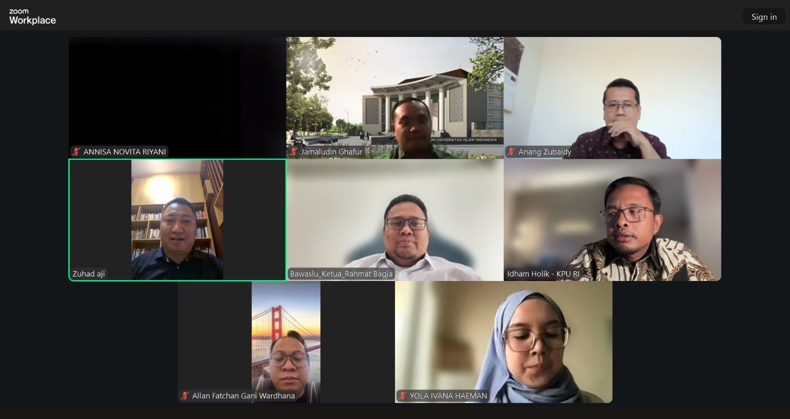 Ketua Bawaslu Rahmat Bagja dalam diskusi secara dari yang diselenggarakan Ikatan Alumni Universitas Islam Indonesia secara daring, Rabu (18/6/2025).