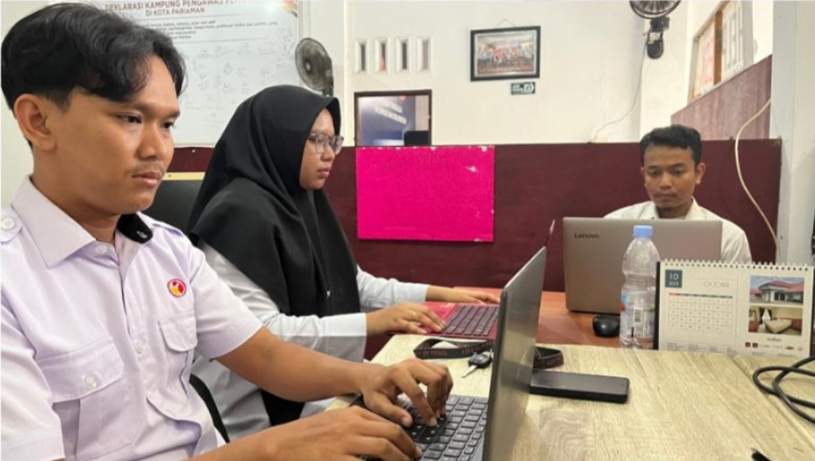 Calon Pegawai Negeri Sipil (CPNS) Bawaslu Kota Pariaman mengikuti MOOC pada rabu, (20/08/25).