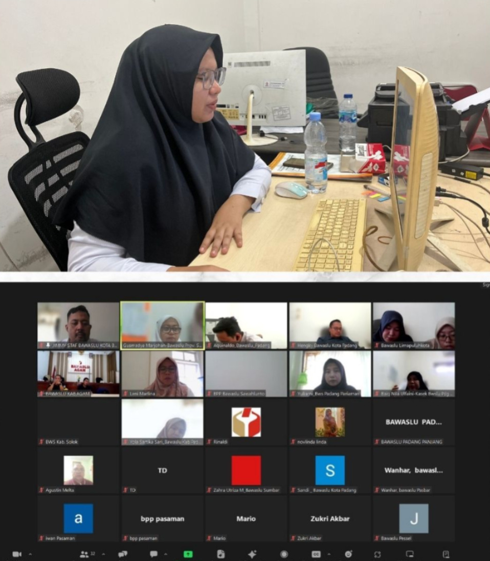 rapat terkait dengan Perjanjian Kinerja (Perkin) Ketua, Kepala Sekretariat/Koordinator Sekretariat Bawaslu Kabupaten/Kota pada Rabu (27/8/2025