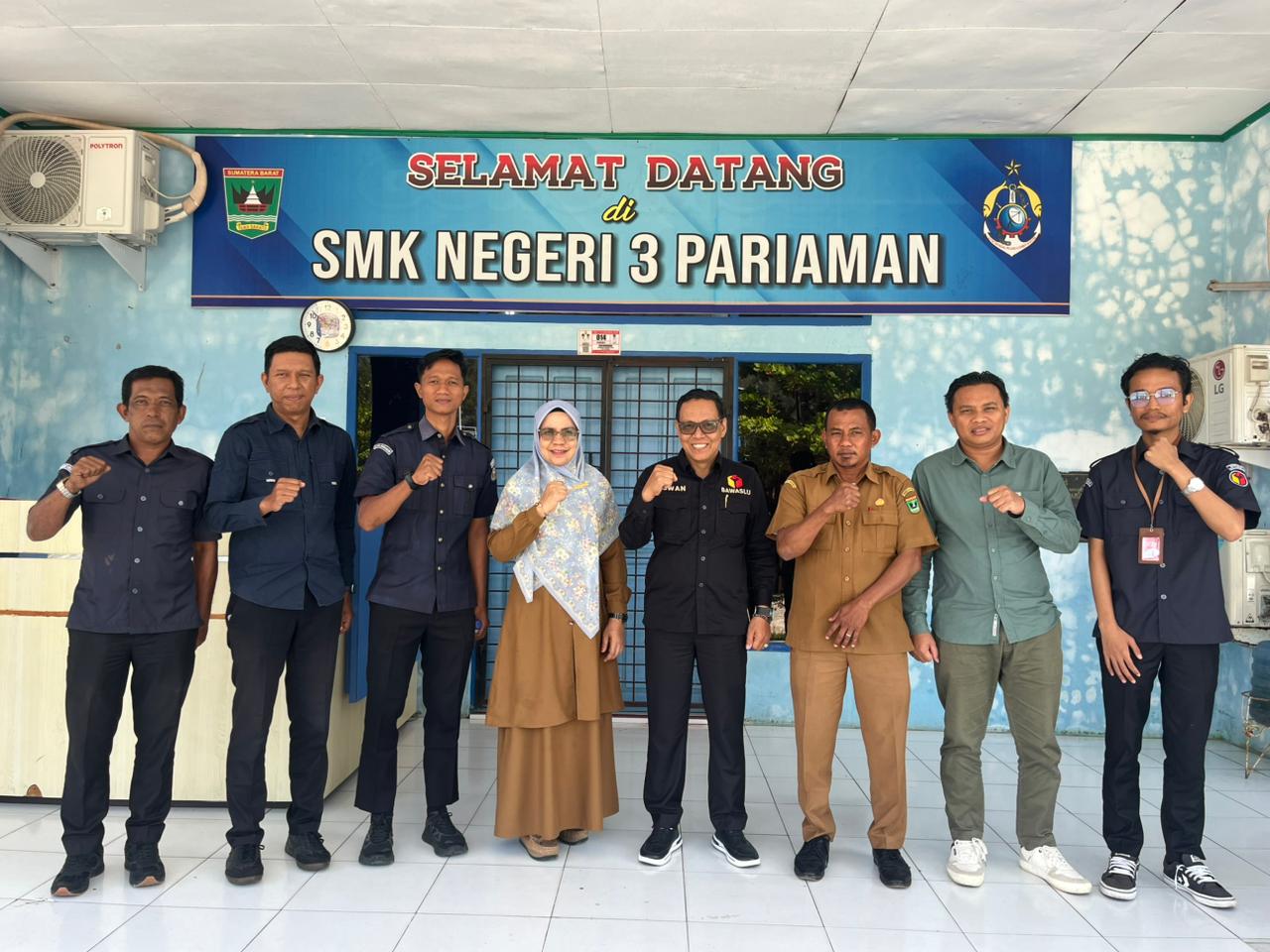 Koordinasi Bawaslu dengan SMK N 3 Pariaman terkait Persiapan Konsolidasi Demokrasi, senin 10/02/2026