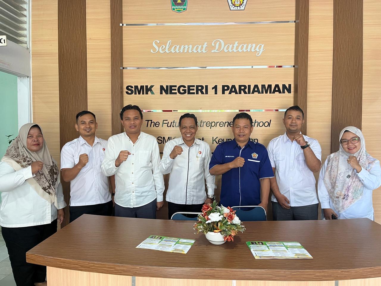Koordinasi Bawaslu dengan SMK N 1 Pariaman terkait Persiapan Konsolidasi Demokrasi, rabu 11/02/2026