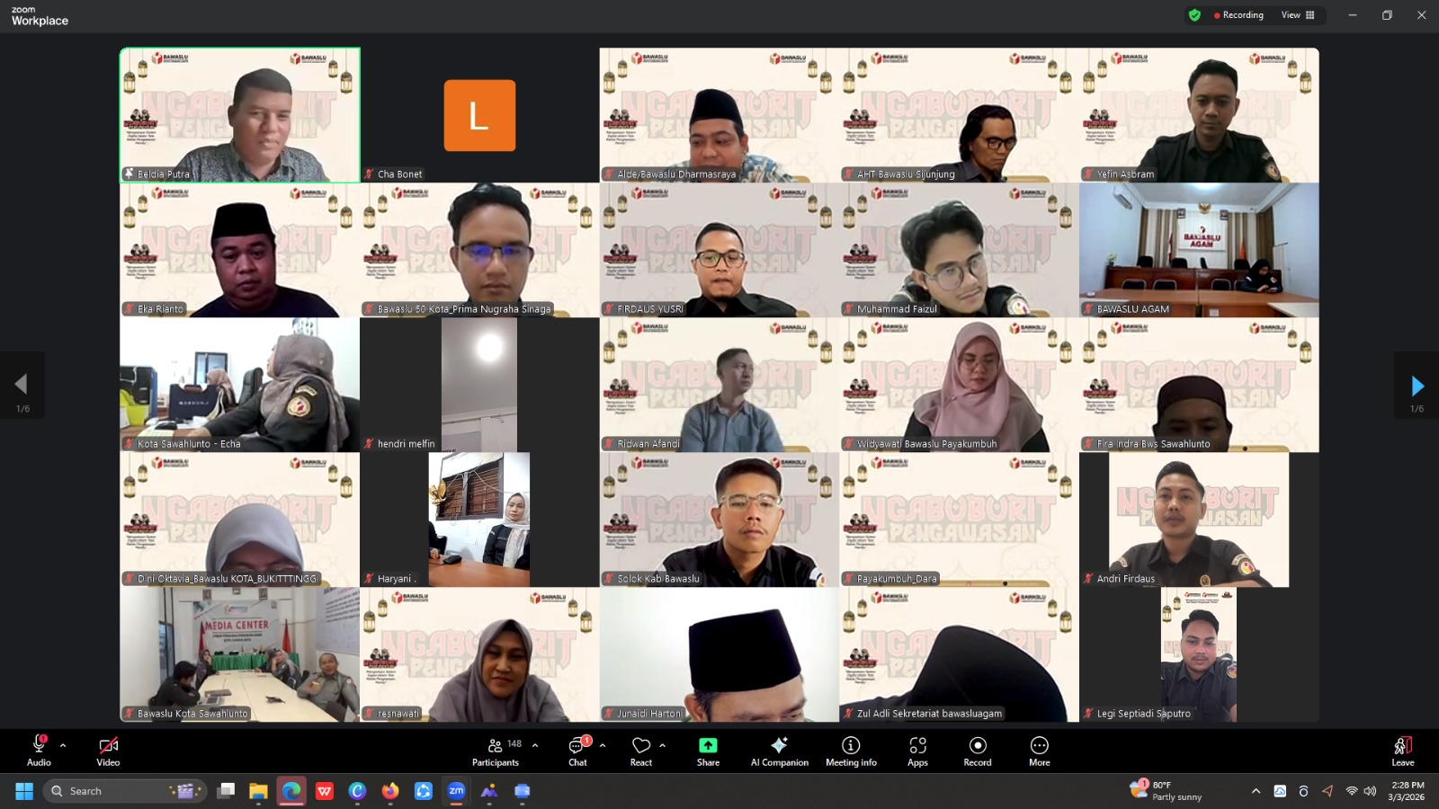 Keikutsertaan Bawaslu Pariaman dalam Ngabuburit Pengawasan Bawaslu Sawahlunto dan Pasaman Barat, 03/03/2026