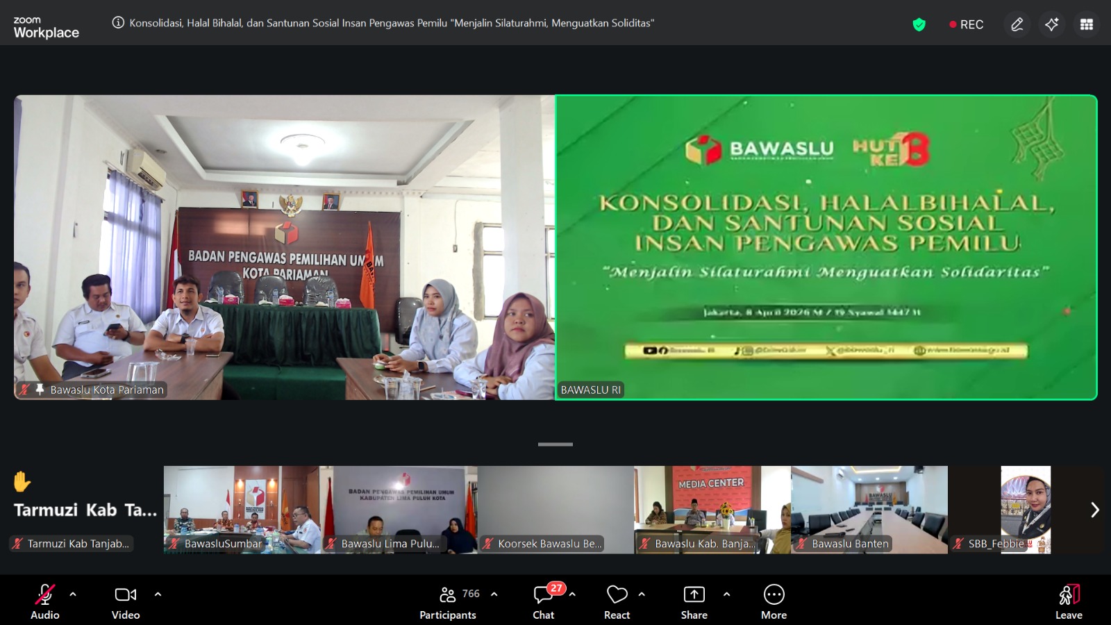 Konsolidasi Halal Bihalal dan Santunan Sosial Insan Pengawas Pemilu, 08/04/2026