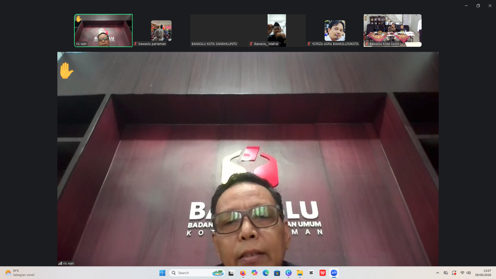Bawaslu Pariaman Ikuti Diskusi Sepakat, senin 29/06/2026