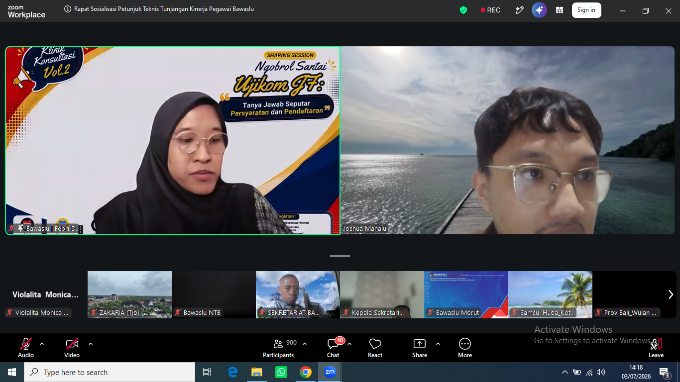 Rapat Sosialisasi Petunjuk Teknis Tunjangan Kinerja Pegawai Bawaslu , 03/07/2026