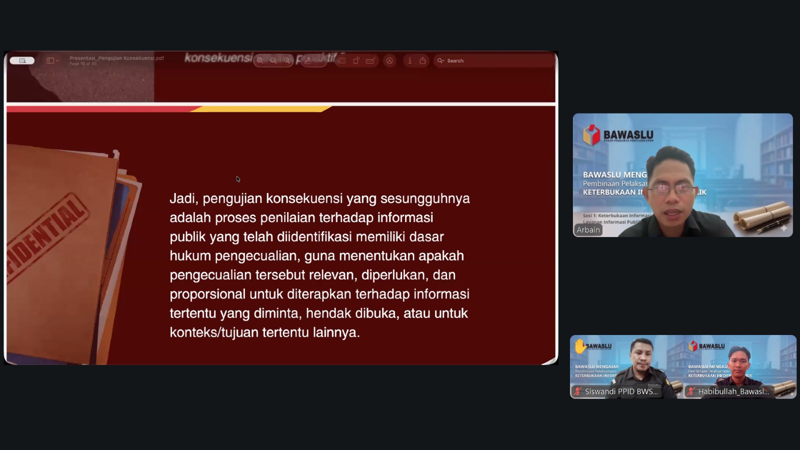 Bawaslu Mengajar Optimalkan Hak Atas Informasi dalam Pemilu/Pemilihan, 15/06/26