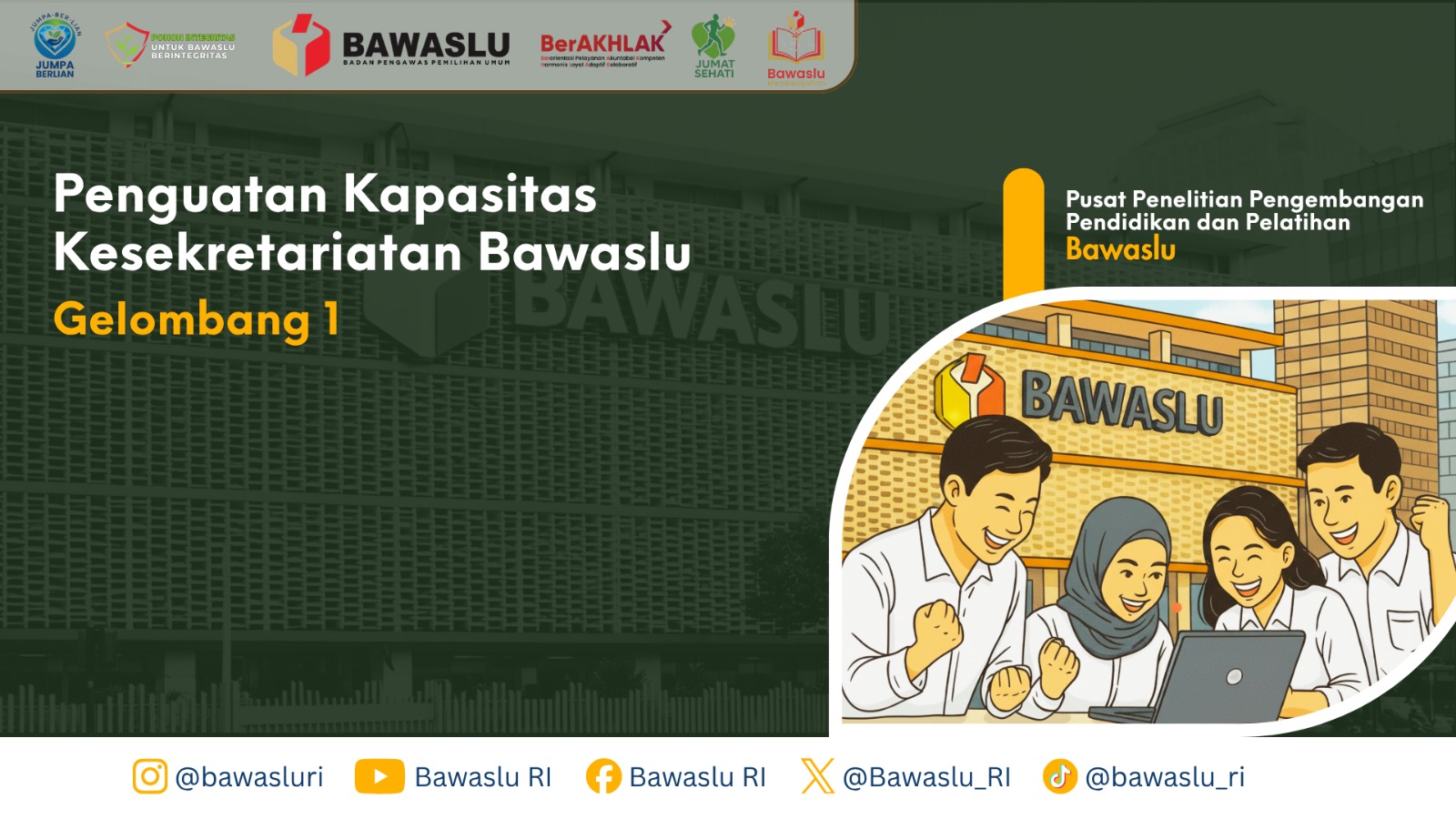 Bawaslu Pariaman Ikuti Penguatan Kapasitas Kesekretariatan Bawaslu Gelombang 1, 18/06/26