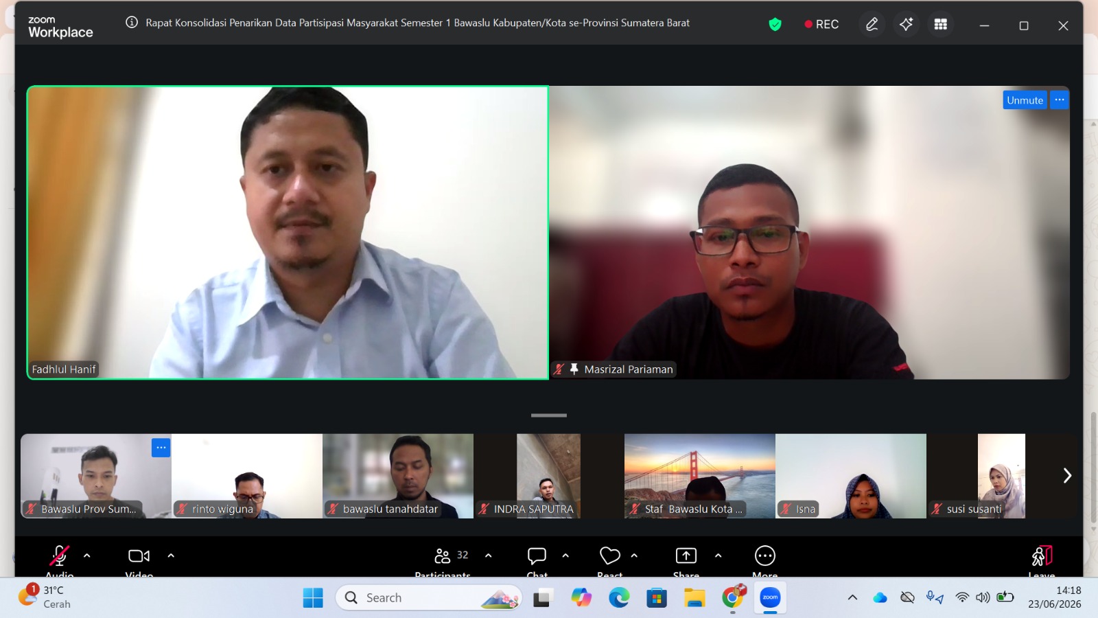 Rapat Konsolidasi Penarikan Data Partisipasi Masyarakat Semester I, 23/06/26