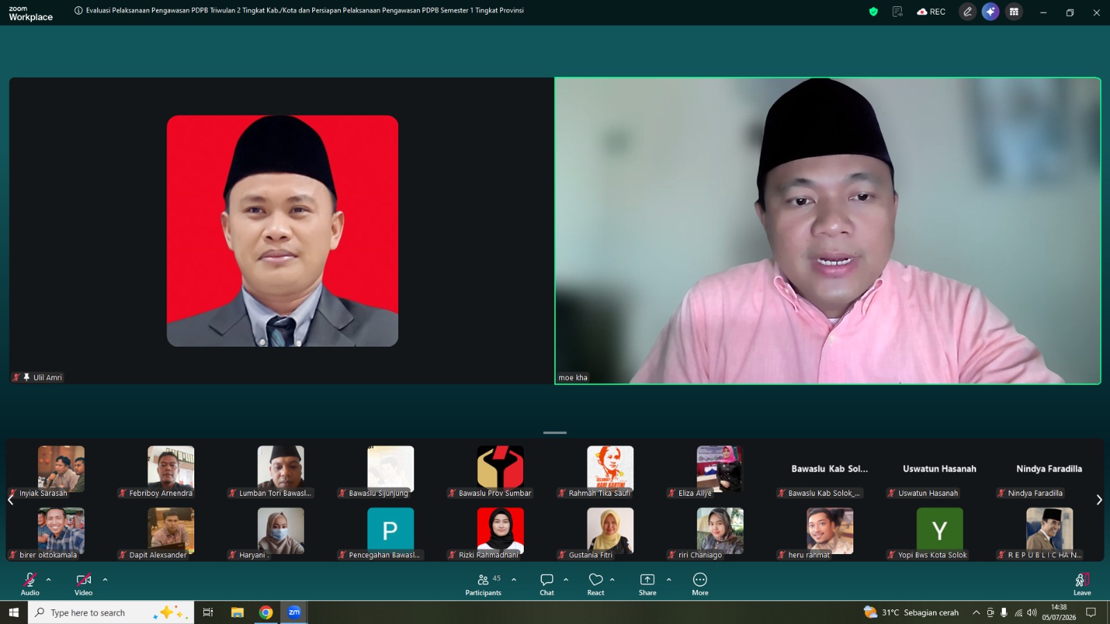  Evaluasi Pengawasan Pemutakhiran Data Pemilih Berkelanjutan (PDPB) Triwulan II Kabupaten/Kota, 05/07/2026