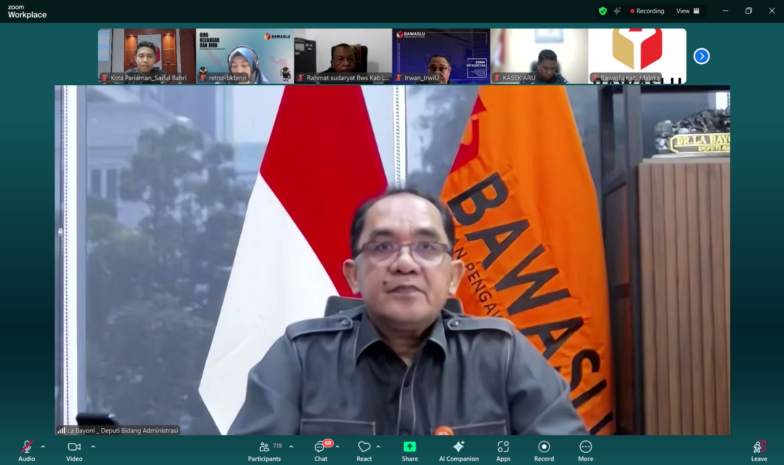 Pembinaan dan Evaluasi Sekretariat Bawaslu, Senin 24/08/26
