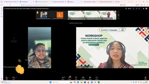 Bawaslu Pariaman Ikuti Workshop Tupoksi Analis Kebijakan Bawaslu, 22/10/26