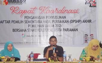 Bawaslu Kota Pariaman lakukan Rapat Koordinasi Pengawasan Penyusunan DPSHP Akhir