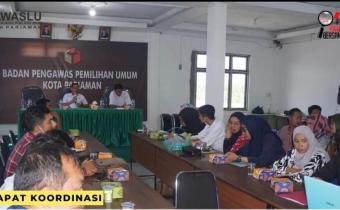 Bawaslu Kota Pariaman Gelar Rapat Koordinasi Hasil Pengawasan Penyusunan DPSHP Akhir