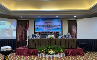 Foto Rapat Kerja Teknis Pengelolaan PPID Terintegritas dan Website Hasil Unifikasi Serta Evaluasi Pelaksanaan SAQ Monev KIP" Grand Rocky Hotel Bukittinggi, Jumat (28/06/24). 