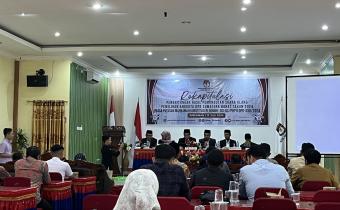 Foto saat pembukaan pleno terbuka rekapitulasi PSU tingkat Kota Pariaman