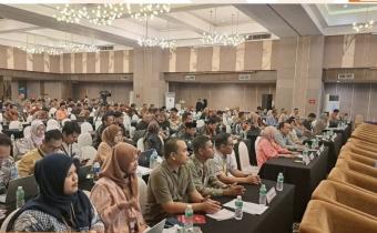 Foto saat pembacaan rekapitulasi hasil perhitungan suara dari bawaslu kabupaten/kota