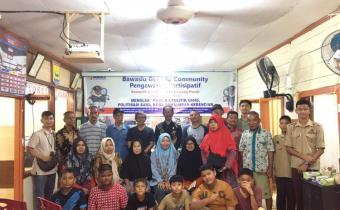 Foto bersama bawaslu goes to community di kecamatan pariaman tengah