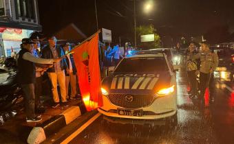 Foto Pelepasan Patroli Masa tenang Bawaslu Kota Pariaman pada pemilihan tahun 2024