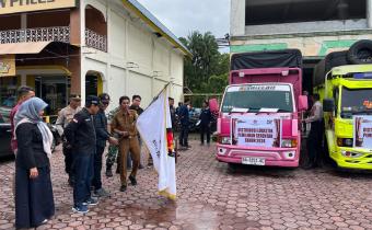 Foto Pelepasan logistik Pemilihan serentak tahun 2024