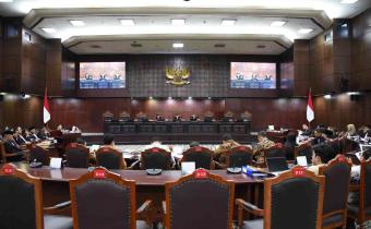Bawaslu hadiri penyampaian keterangan dalam sidang lanjutan Perselisihan Hasil Pemilihan Umum (PHPU) Pemilihan Kepala Daerah (Pilkada) Serentak 2024 di Mahkamah Konstitusi (MK), Selasa (20/5/2025). 