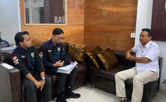 Pimpinan Bawaslu Pariaman terima kedatangan mahasiswa dari Unand Padang dan mahasiswa STIA BNM Pariaman terkait wawancara, 18/06/25