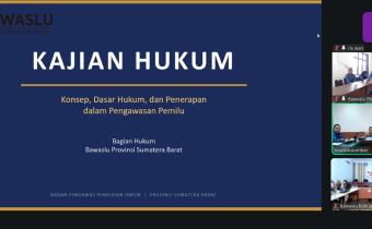 Bawaslu Kota Pariaman mengikuti RDK Kajian Hukum Bawaslu, Kamis, 25/06/2026