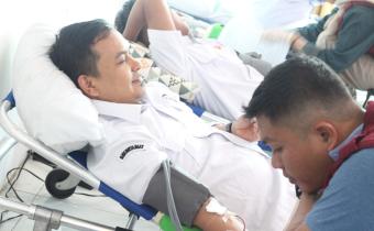 Partisipasi jajaran Bawaslu Kota Pariaman dalam aksi donor darah yang dilaksanaskan KPU Kota Pariaman, 05/08/26